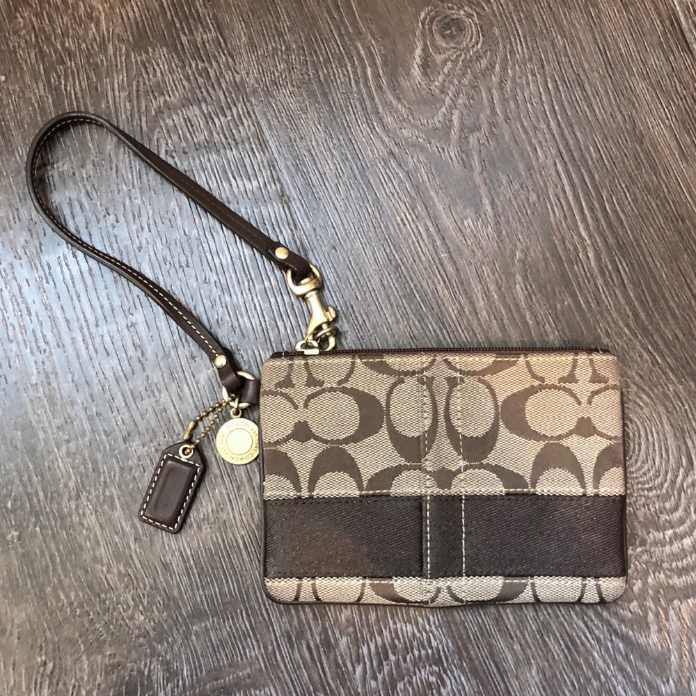 Coach Monogram Wristlet